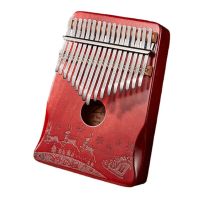 17คีย์เปียโน Kalimba Thumb โอคาริน่ามบิระไม้พร้อมเปียโนคาลิมบาหนังสือเรียนของขวัญวันคริสต์มาส