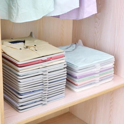 1pcs Household Fast Clothes Fold Board Clothing Organization System Shirt Folder Travel Closet Drawer Stack Closet Organizer