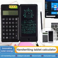 Mini Foldable Scientific Calculator 10 Digits Display LCD Writing Tablet Digital Drawing Pad Business Solar Calculator for Kids Calculators