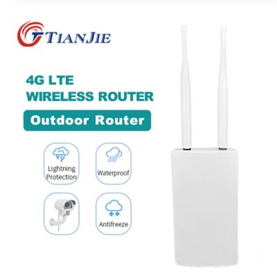 TIANJIE Outdoor 4G/LTE WiFi Router 150M Wireless WAN/LAN Port Monitor Wi-Fi AP Sim Card Slot Hotspot Waterproof CPE Modem Dongle Power Points  Switche