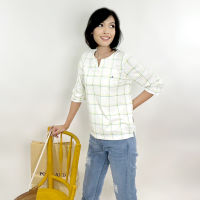 PORTLAND เสื้อเบลาส์แขนตุ๊กตา / Sleeves Printed Blouse (Green)