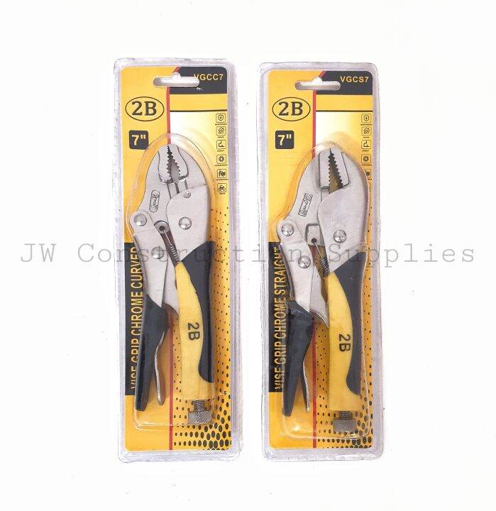 2B Vise Grip Chrome Pliers 7" (Curved, Straight) Lazada PH