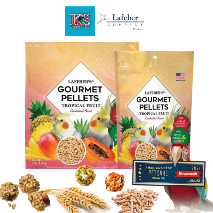 Lafeber Cockatiel Tropical Fruit Gourmet Pellets 1.25lb / 4lb Parrot