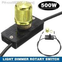 ﹍ 1pc New Rotary Dimmer Lamp Light Switch Brass 120 Volt 500W For Hotel Home Table Lamp ZE-256 Zing Ear