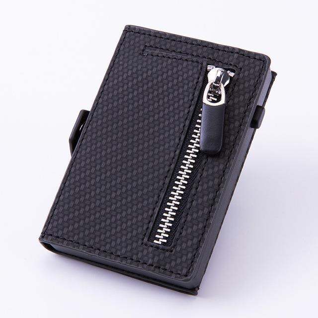 layor-wallet-คาร์บอนไฟเบอร์-rfid-ผู้ถือบัตรกระเป๋าสตางค์ผู้ชายซิปกระเป๋าเงินเหรียญชายบางมินิบางเมจิกกระเป๋าสตางค์กระเป๋าเงินขนาดเล็ก-wolet-สำหรับผู้ชาย