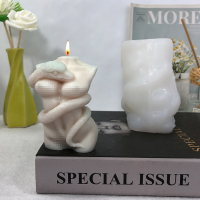 3D Woman Supplies Candle Mould Half Body Mold Candle Handmade Human Body Mold Silicone Candle Mould DIY Home Scented Candle Making Human Body