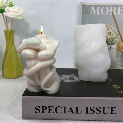 3D Woman Supplies Candle Mould Half Body Mold Candle Handmade Human Body Mold Silicone Candle Mould DIY Home Scented Candle Making Human Body