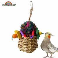 Rabbit Chew Toys Foraging Hanging Basket Bird Toy Chewing Accessories For Parrots Rabbit Chinchillas Hamsters