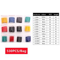 530pcs Polyolefin Shrinking Assorted Heat Tube Wire Cable Insulated Sleeving Tubing Set 2:1 Waterproof Pipe Sleeve Electrical Circuitry Parts