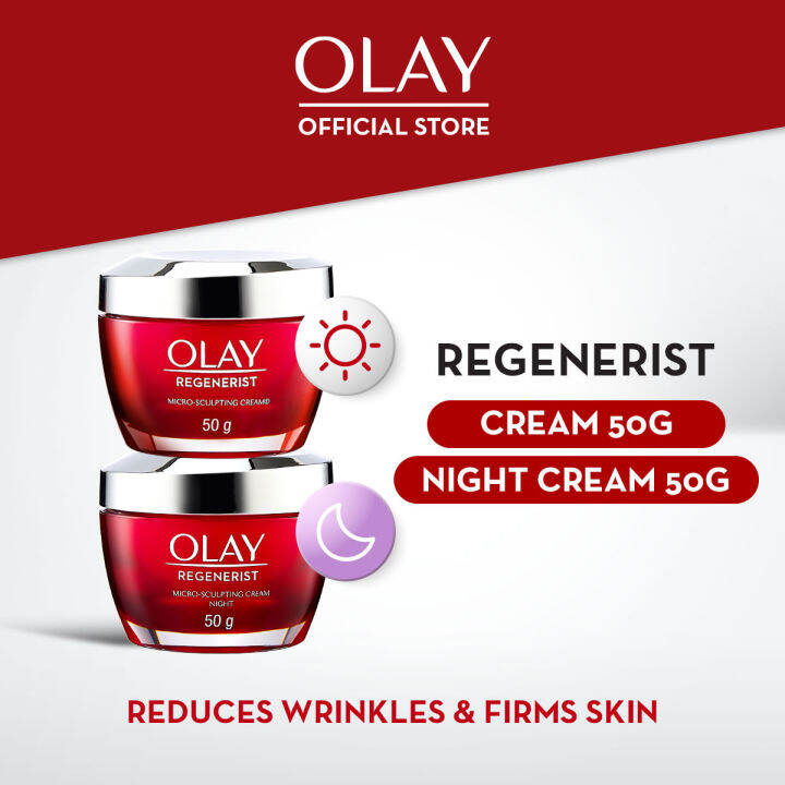Olay Regenerist Day Cream 50g + FREE Regenerist Night Cream 50g Lazada PH