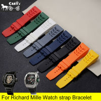 ?ราคาไม่แพงมากที่สุด?สายรัดซิลิโคนอ่อนคุณภาพสูงสำหรับ Richard Mille RM53/055/011/050กำไลข้อมือยางป้องกันกันน้ำและเหงื่อของผู้ชาย25Mm