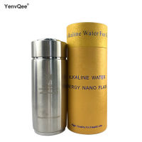 YenvQee 380ML Stainless Steel Protable Quantum Alkaline Water Bottle Flask Bottle Electrolytic Energy Cup