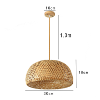 Ouyang Chen lighting modern hand woven natural bamboo sky lantern E27 minimalist home creative lighting Chinese Zen tea room cor