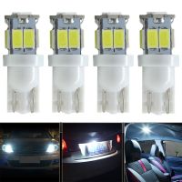 FDBQV 4Pcs/Set สีขาว 4ชิ้น 12V ค่ะ LED ซัง แผนที่โดม T10 W5W ไฟส่องป้ายทะเบียน หลอดไฟอ่านหนังสือ LED สำหรับรถยนต์