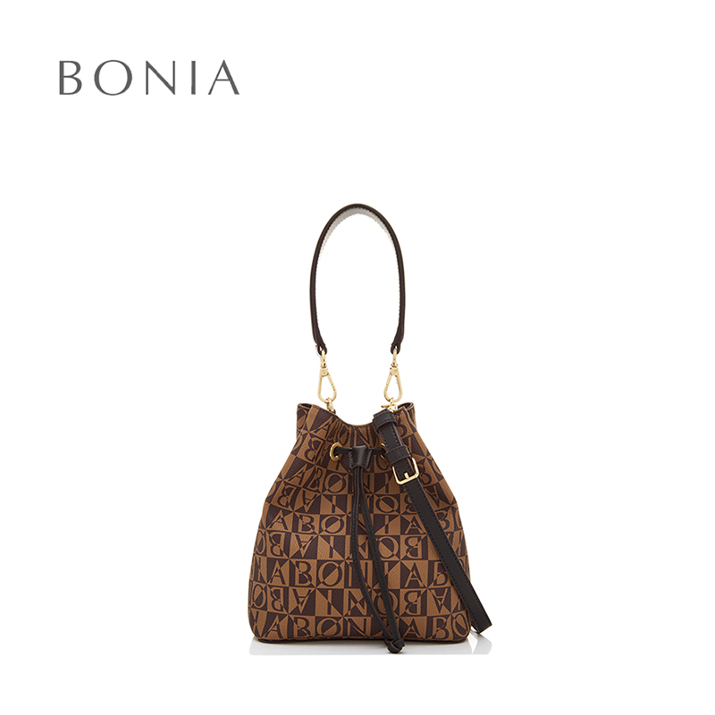 Bonia Claire Monogram Bucket Women's Bag with Adjustable Strap  860329-105-08-75