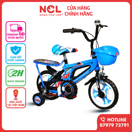 Xe đạp trẻ em nhựa chợ lớn 12 inch k112 có đèn - m1871-x2b - ảnh sản phẩm 1