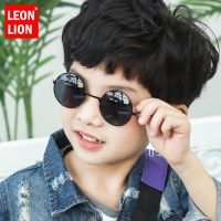 LeonLion 2023 Round Sunglasses Children Luxury Brand Sunglasses Children Cute Glasses For Boy/Girl Mirror Oculos De Sol Feminino Cycling Sunglasses