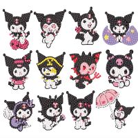 2023 Sanrio Diamond Painting Sticker Kit Cartoon Kuromi Melody Diamond Art Mosaic Sticker Decorated DIY Craft Toy Birthday Gift