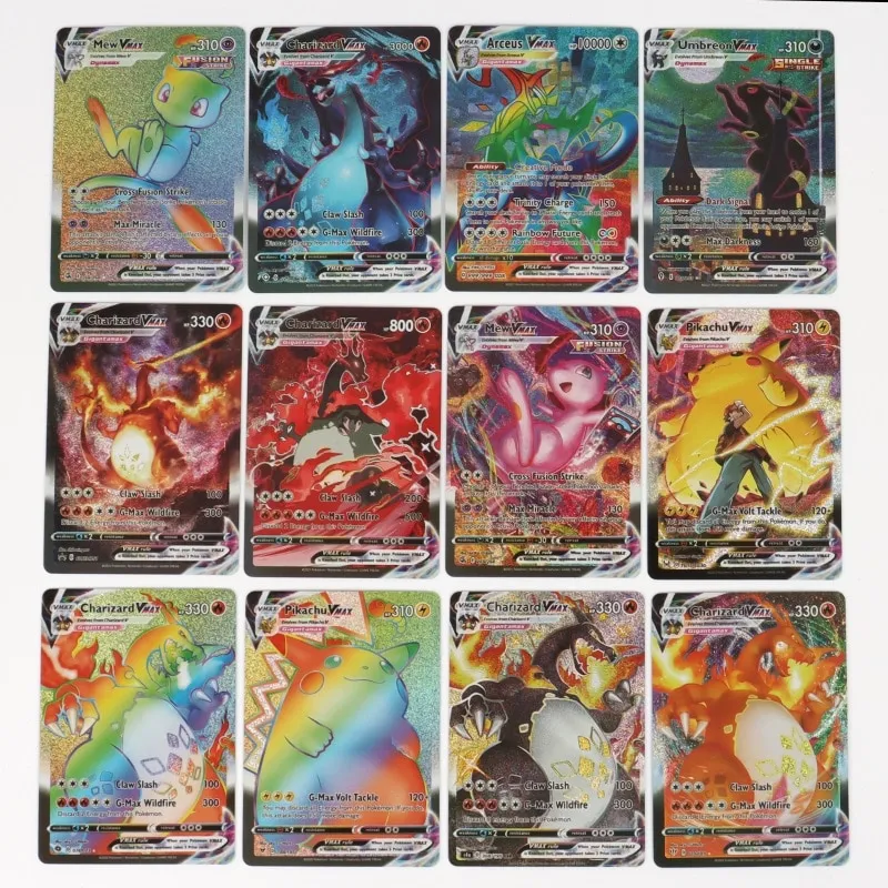 Holographic Pokemon Cards Scarlet Violet New EX Vstar Vmax GX in English  Letter with Rainbow Arceus Shiny Koraidon Kids Gift - AliExpress