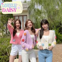 SEOULMATE LOVELY DAISY #SM6541 เสื้อไหมพรม ดีเทลแต่งดอกไม้ถักน่ารักเกินต้าน