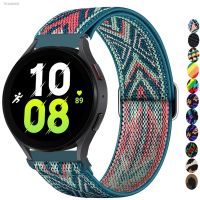 ♕❉ 20mm/22mm Strap For Samsung Galaxy watch 4/5 44mm 40mm/pro/4 classic/3/Active 2/46mm/42mm Adjustable Elastic Nylon bracelet band