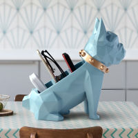 Storage Box For Home Decor organizer box Office Mobile Phone Tools Control Resin Dog Statue Figurine for Tabletop Desktop Holder