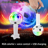 5โวลต์ Usb ฟุตบอลคริสตัลลูกมายากลแสงตั้งแคมป์กลางแจ้ง Rgb ที่มีสีสันหมุนหลอดไฟเวทีโคมไฟสำหรับบาร์ Ktv