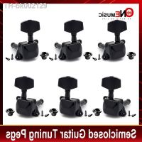 ♕◐❂ 6pcs Semiclosed Guitar Tuning Pegs Tuner Machine Heads for Acoustic Guitar Chrome/Black/Gold