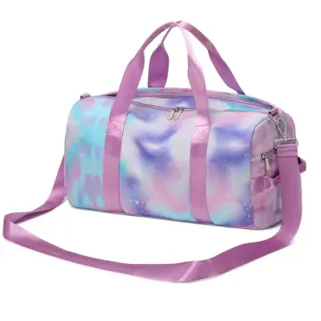 Dance duffle bag with shoe clearance compartment