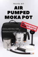 ?พร้อมส่ง?? [LIMITED] ชุดทำกาแฟมอคค่าพอทแอร์ปั๊ม 3 คัพ Air pumped moka pot travel set กามอคค่าพอท ชุดหม้อต้มกาแฟ