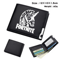 Men Women Bifold Wallet Fortnites PU Bifold Leather Student Wallet Short Wallet Card Holder Coin Purse