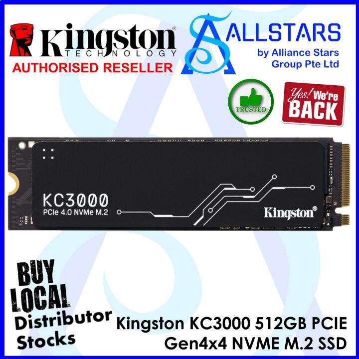 (ALLSTARS We are Back Promo) Kingston KC3000 512GB PCIE Gen4x4 NVME M