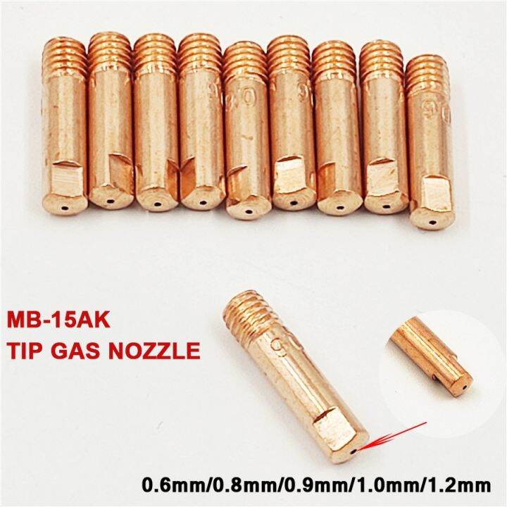 hk-15-30pcs-mb-15ak-torch-welding-consumables-180a-gas-nozzle-tips-holder-gun-neck-wrench-for-machine