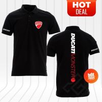 （all in stock）  2023 NEW -Ducati Monster Polo T Shirt Short Sleeve Ready Stock(FREE NAME LOGO CUSTOM)