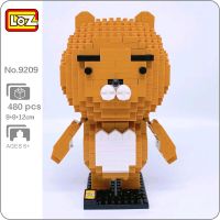 LOZ 9209 Animal World Cartoon Wild Bear Stand Pet Doll 3D Model DIY Mini Diamond Blocks Bricks Building Toy for Children no Box