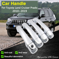 Fit for Toyota Land Cruiser Prado 150 J150 2010~2019 Chrome art Door Handle Cover Car Decorate Accessories Stickers