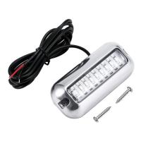 อุปกรณ์เรือ27LED ไฟขวางกลางเรือสแตนเลส,โคมไฟ Transom ไฟนำทางทะเล IP68 10-30โวลต์กันน้ำ50วัตต์