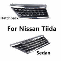 สำหรับ Nissan Tiida Versa 2005-2007กันชนหน้า Upper Hood Center Grille ใส่ฝาครอบ Frame