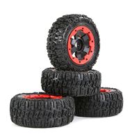 Off-Road RC Car Rubber Rear and Front Tyres Off-Road Tyres Off-Road RC Car Tyres for 1/5 HPI ROFUN BAHA ROVAN KM BAJA 5T/5SC/5FT Rc Car Toys Parts,Black