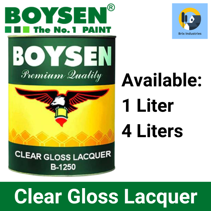 Boysen Clear Gloss Lacquer 1 Liter Or 4 Liters (Gallon) B-1250 Solvent ...