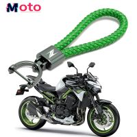 สำหรับคาวาซากิ Z900 Z400 Z300 Z650 Z750 Z800 Z900rs Z1000/R H2อุปกรณ์เสริมรถจักรยานยนต์เชือกถักพวงกุญแจพวงกุญแจเหล็ก