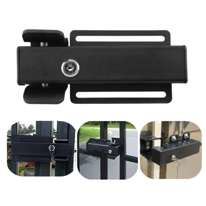 【Waterproof】DC12V Electronic Lock Outdoor Gate Black Door Lock for