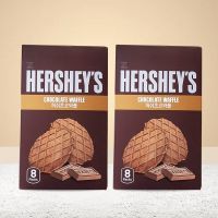 ?สินค้าขายดี? [2 กล่องใหญ่ ( 16]เกาหลี HERSHEY S CHOCOLATE WAFFLE CRACKER SMALL PACKAGE BULK SNACK PACKขนมเกาหล