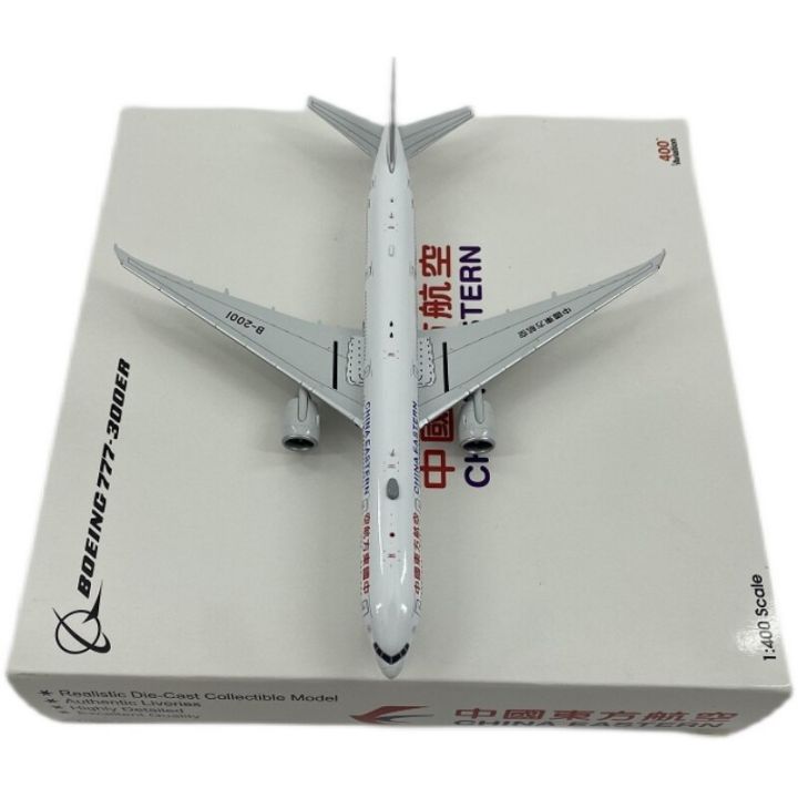 ของขวัญตกแต่งโต๊ะโมเดลเครื่องบินจำลองเครื่องบินพาณิชย์อัลลอย-b777-300er-สายการบินตะวันออก1-400-w