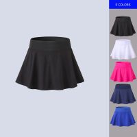 Womens Quick Drying Skirt With Underwear Tennis Badminton Yoga Dancing Workout Fitness Gym Anti Exposure Culottes Shorts 2074