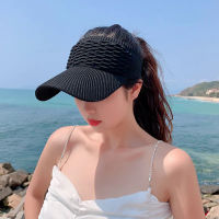 ผ้าฝ้ายสีทึบหมวกด้านบนที่ว่างเปล่ากีฬากลางแจ้งขี่จักรยาน Visors หมวกระบายอากาศหลุมอาทิตย์หมวกยืดหยุ่นปรับหมวกเบสบอล