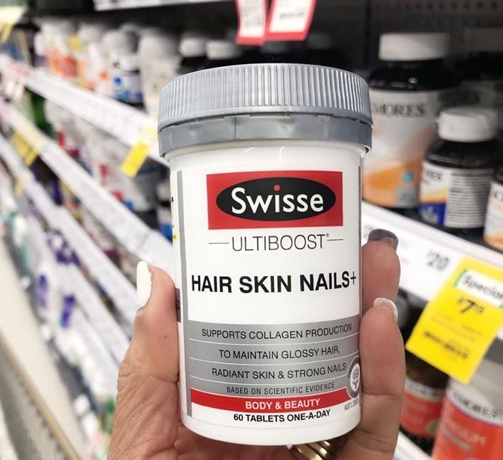 Swisse Hair Skin Nails 60 Tablets Vitamin giúp đẹp da, móng tóc 