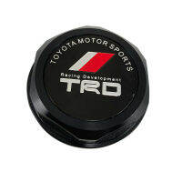 1PCS TRD Racing สีดำฝาครอบน้ำมันเครื่องยนต์ฝาครอบถังน้ำมันอลูมิเนียมสำหรับ TOYOTA