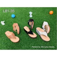 L81-35รองเท้าลำลองแบบคีบส้นสูง 3 นิ้ว