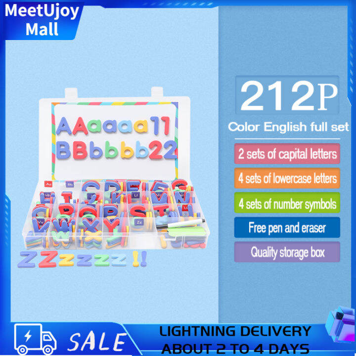 212Pcs Letters Numbers for Kids with Dry Erase Board